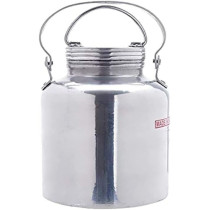 Taj Aluminium Screw Barni With Lid Silver 20Inch