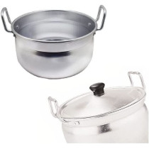 Taj Aluminium Stew Pan With Lid Silver 20X12Cm