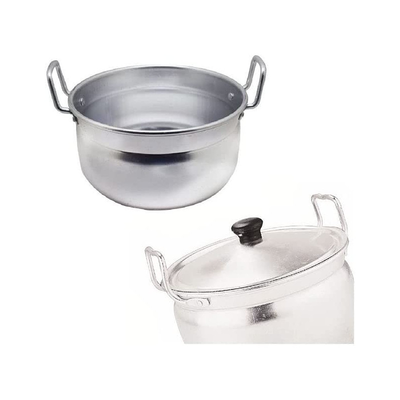 Taj Aluminium Stew Pan With Lid Silver 20X12Cm