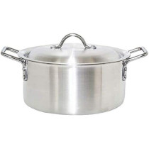 Taj Aluminium Casserole Pot Silver 26Centimeter
