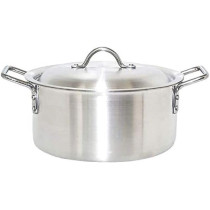 Taj Aluminium Casserole Pot Silver 24Centimeter