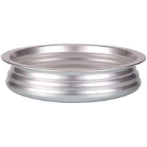 Taj Anodised Aluminium Uruli With Lid Silver 31Cm
