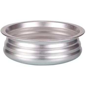 Taj Anodised Aluminium Uruli With Lid Silver 21Cm