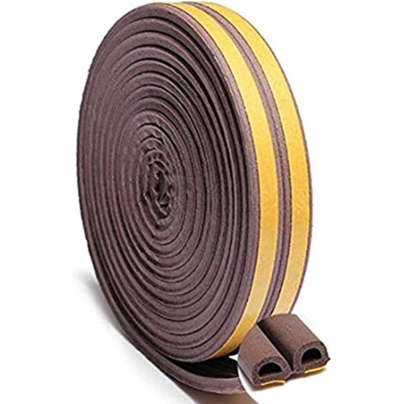 Sealing Tape Self Adhesive 'D' Profile Brown 2 X 3Mtrs Dbr6 Beorol