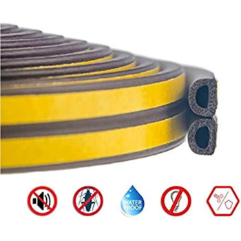 Sealing Tape Self Adhesive 'D' Profile Brown 2 X 3Mtrs Dbr6 Beorol