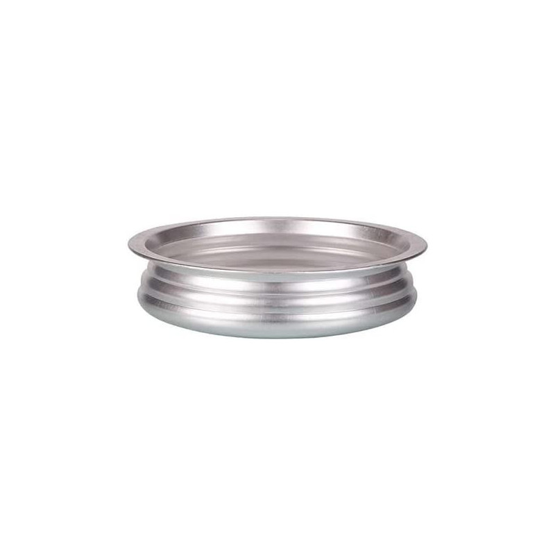 Taj Anodised Aluminium Uruli With Lid Silver 27Cm
