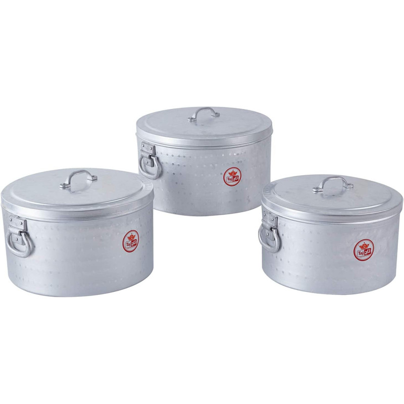 Taj Mandi Biryani Aluminium Cooking Pot Set 3 Pieces