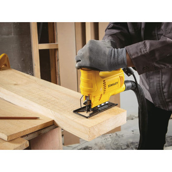 Stanley Jigsaw 450W Variable Speed Corded For Cutting Wood Sheet Metal And Plastic Yellow Blacksj45 B5 2 Years Warranty