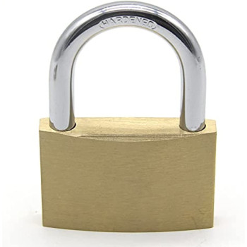 Hasanat Essentials 20Mm Small Padlock Mini Luggage Lock Bag Travel Suitcase Zip Jewelry Brass Body With Key Blister