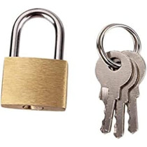 Hasanat Essentials 20Mm Small Padlock Mini Luggage Lock Bag Travel Suitcase Zip Jewelry Brass Body With Key Blister