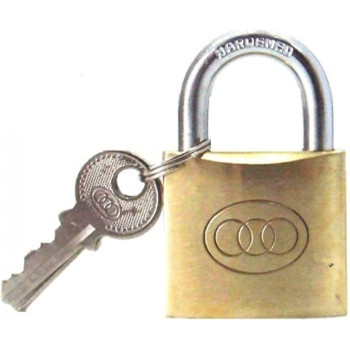 Hasanat Essentials 20Mm Small Padlock Mini Luggage Lock Bag Travel Suitcase Zip Jewelry Brass Body With Key Blister