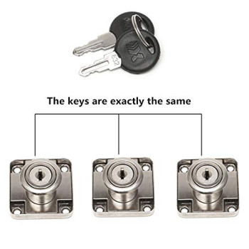 4 Pcs Cabinet Lock Key Drawer Desk Lock Zinc Alloy Wardrobe Furniture Cabinet Locker Door Hardware Lock With 8 Key Black