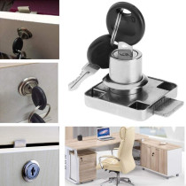 4 Pcs Cabinet Lock Key Drawer Desk Lock Zinc Alloy Wardrobe Furniture Cabinet Locker Door Hardware Lock With 8 Key Black
