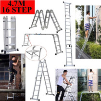 Ma Fra Multi Purpose Folding Extension Ladder4.7M 15.5Ft 330Lbs 150Kg