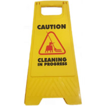 Foldable Sign Board For Cleaning Warning Plastic Yellow