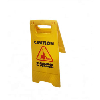 Foldable Sign Board For Cleaning Warning Plastic Yellow