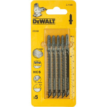 DeWalt DEWDT2166QZ Jigsaw Blades for Wood T Shank HCS T144D Pack of 5