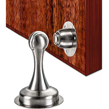 Door Stopper Bumper Magnetic Stainless Steel Door Holder Doorstop For Pvc Metal Wood Board Tile Platic Aluminum Sash Silver
