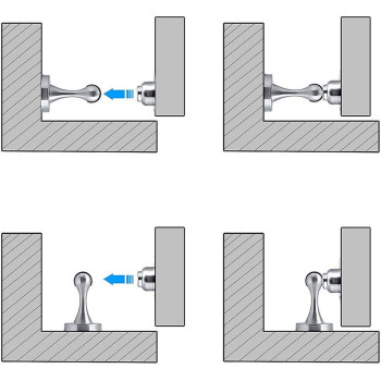 Door Stopper Bumper Magnetic Stainless Steel Door Holder Doorstop For Pvc Metal Wood Board Tile Platic Aluminum Sash Silver