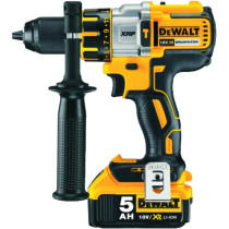 Dewalt 18V 13Mm Heavy Duty Premium Brushless Hammer Drill 2 X 5.0Ah Batteries Xrp 2Nd Gen Drill With Kit Dcd996P2 B5 3Y