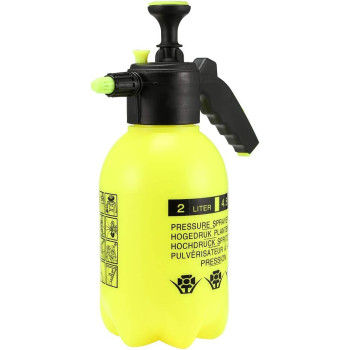 Dealmux Air Pressure Type Water Sprayer Kettle For Garden Lawn Plant 2L Yellow