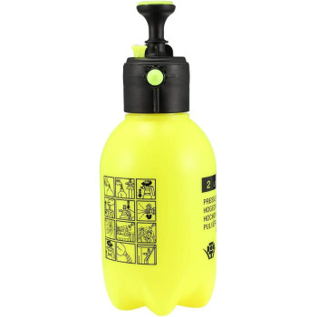 Dealmux Air Pressure Type Water Sprayer Kettle For Garden Lawn Plant 2L Yellow