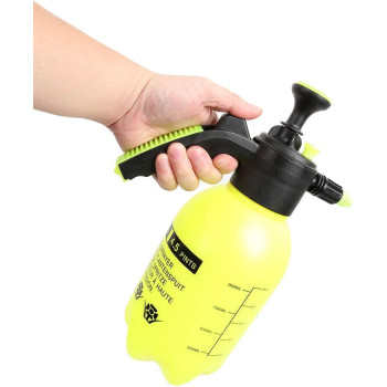 Dealmux Air Pressure Type Water Sprayer Kettle For Garden Lawn Plant 2L Yellow