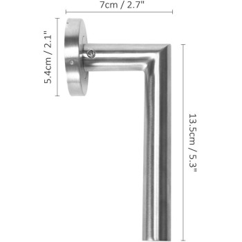 Nologo Door Handle Set Lock Interior Home Adjustable Latch Security Silver Stainless Steel