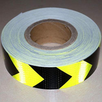 Vehicle Night Reflective Safety Warning Tape Sticker In Green Black Arrow Reflection For Car Truck And Bus