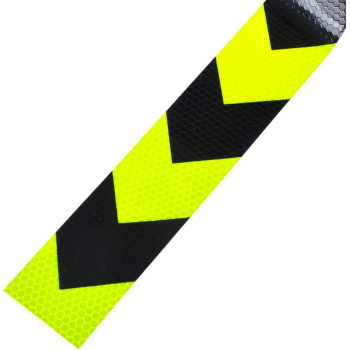 Vehicle Night Reflective Safety Warning Tape Sticker In Green Black Arrow Reflection For Car Truck And Bus
