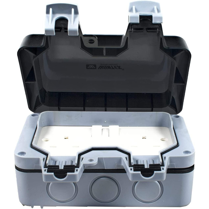 Wintex Weatherproof Outdoor Switch And Socket Double
