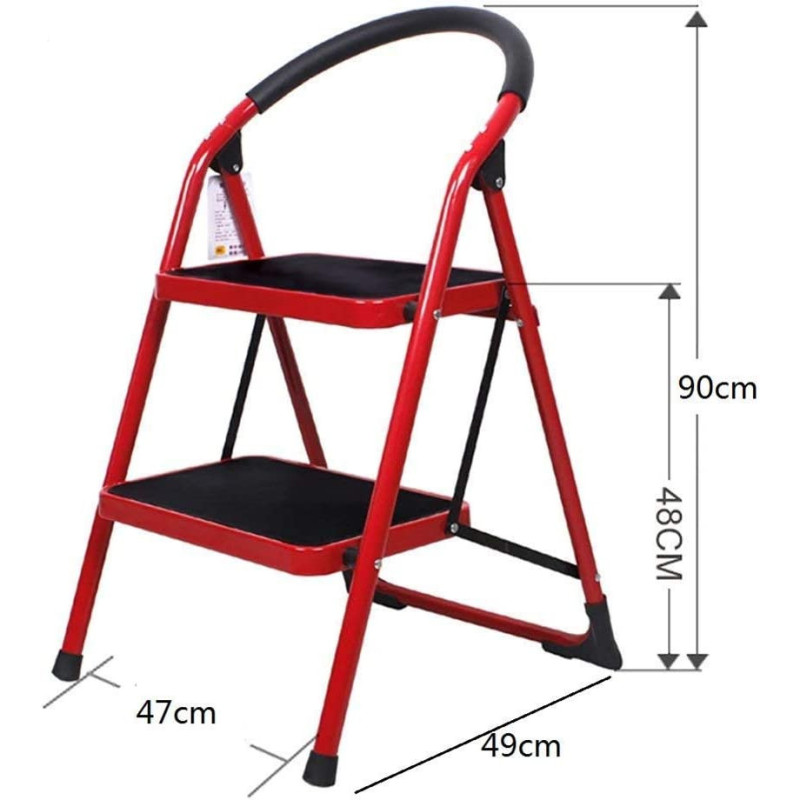 Upspirit 2Step Ladder Folding Stool Foldable Step Ladder With Rubber Handgrip And Nonslip Treads