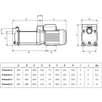Water Pump 0.6Kw 0.8Hpespa Prisma 115 3Mspain