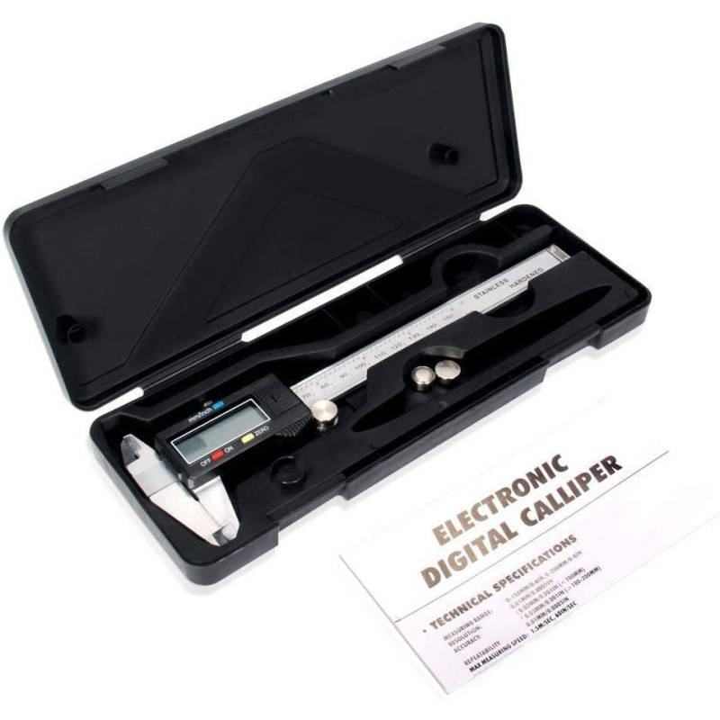 Other 2724556046098 Digital Electronic Gauge Stainless Steel Vernier Caliper Micrometer 150 Mm 6 Inch