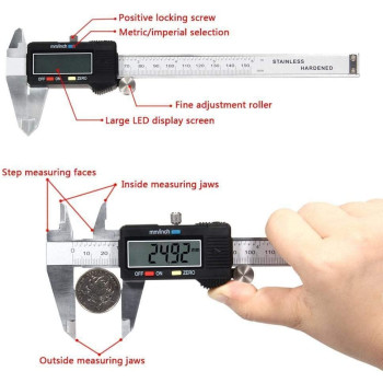 Other 2724556046098 Digital Electronic Gauge Stainless Steel Vernier Caliper Micrometer 150 Mm 6 Inch