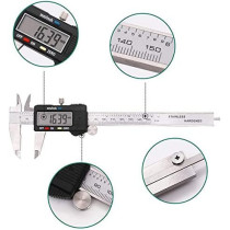 Other 2724556046098 Digital Electronic Gauge Stainless Steel Vernier Caliper Micrometer 150 Mm 6 Inch