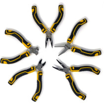 Denzel Hobby Pliers Set 5 Pcs. Diagonal Long Nose End Cutting Bent Nose Flat Nose Pliers 7717839