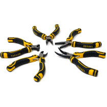 Denzel Hobby Pliers Set 5 Pcs. Diagonal Long Nose End Cutting Bent Nose Flat Nose Pliers 7717839