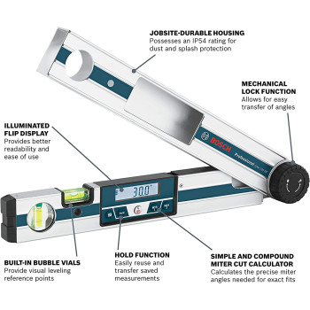 Bosch 4 In 1 Digital Angle Finder Gam 220 Mf