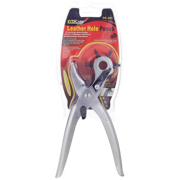 Leather Hole Revolving Puncher Plier Kit With Ruler Awl Toolassorted Color