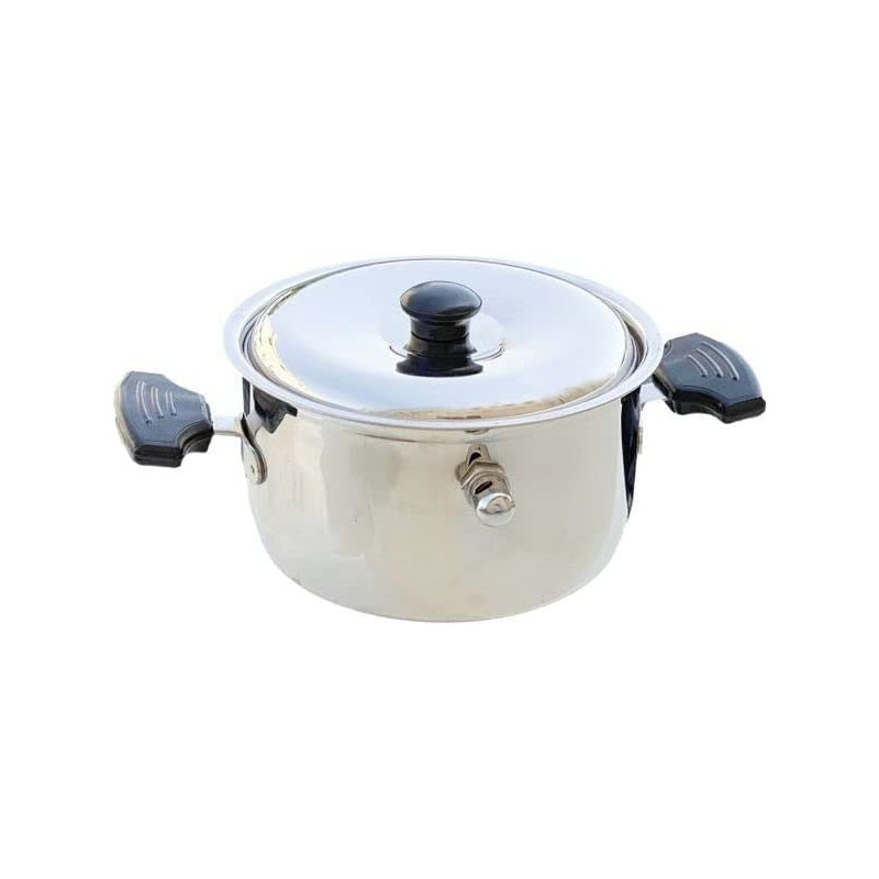Taj Stainless Steel Double Wall Milk Cooker Boiler Black 18Cm