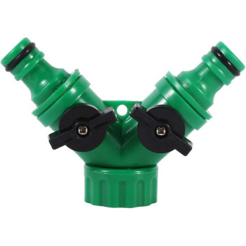 Generic Three Way Ball Valve Quick Connector Hose Pipe Adapter Water Irrigation 2 Way Y Tap Fitting Garden Pipe Splitter