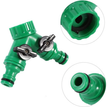 Generic Three Way Ball Valve Quick Connector Hose Pipe Adapter Water Irrigation 2 Way Y Tap Fitting Garden Pipe Splitter