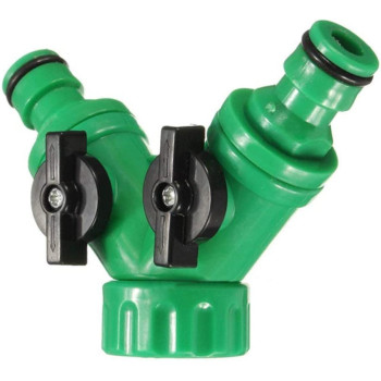 Generic Three Way Ball Valve Quick Connector Hose Pipe Adapter Water Irrigation 2 Way Y Tap Fitting Garden Pipe Splitter