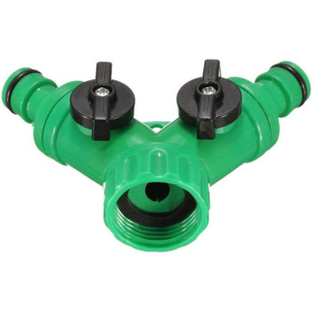 Generic Three Way Ball Valve Quick Connector Hose Pipe Adapter Water Irrigation 2 Way Y Tap Fitting Garden Pipe Splitter