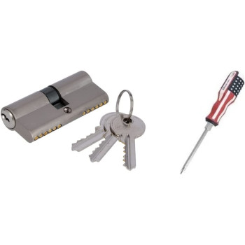 Abbasali Door Cylinder 70Mm With 3 Key & Screwdriver