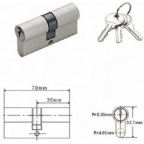 Abbasali Door Cylinder 70Mm With 3 Key & Screwdriver