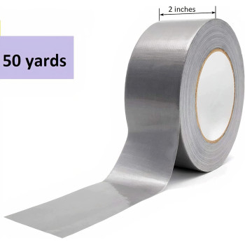 Abbasali Waterproof Strong Adhesive Duct Tape Silver 50 Yards X 2In