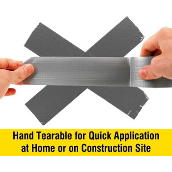 Abbasali Waterproof Strong Adhesive Duct Tape Silver 50 Yards X 2In