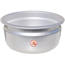 Taj Traditional Aluminium Large Cooking Pot Vana Silver 6.5L